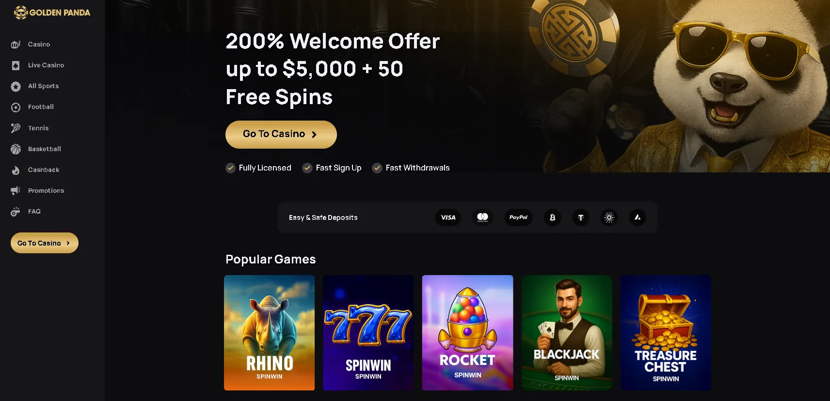 Golden Panda – ett casino för betting utan svensk licens